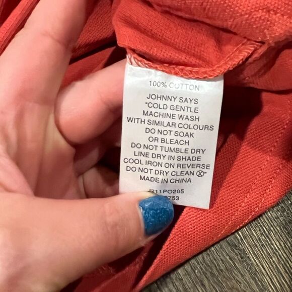 NWT Johnny Bigg Harper Tipped Pique Polo Shirt Tangerine - Size 5X - Picture 4 of 6